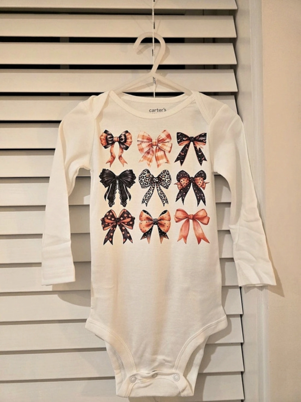 Carter's Long Sleeve Bow Graphic Bodysuit